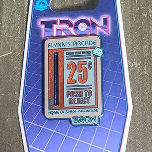 Disney Parks TRON Arcade Con Slot Pin - NEW